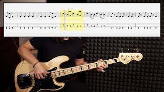 Talking Heads  Psycho Killer bass cover with tabs in video [upl. by Viehmann536]