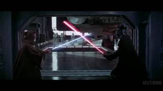 Star Wars  ObiWan Kenobi Vs Darth Vader With Music  HD [upl. by Hachman507]