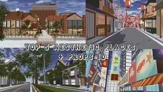 TOP 5 AESTHETIC PLACES  PROPS ID  SAKURA SCHOOL SIMULATOR [upl. by Green]