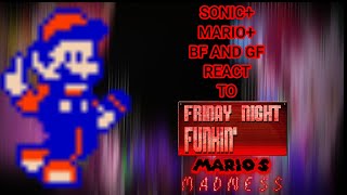 SONIC  MARIO  BF AND GF REACT TO MARIO MADNESS V2 2 [upl. by Lipsey]