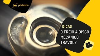 Pedaleria  Freio a disco mecânico travado Como resolver [upl. by Paehpos]