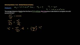 Grade 11 E FRQ 4 Solved problem 122 Orbital period of Sedna gravitation [upl. by Araht540]