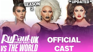 UK Vs The World S2 OFFICAL CAST  RuPauls Drag Race [upl. by Arraeis]