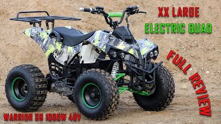 XXL Electric Quad  Warrior S8 1000W 48V  Review Video  Nitro Motors [upl. by Ydoow875]