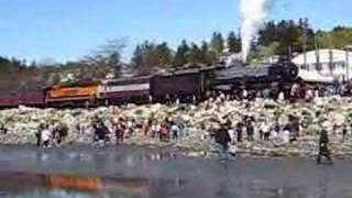 Historic Steam Train Arriving in White Rock  Royal Hudson [upl. by Silma]