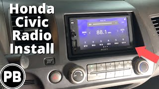 2006  2011 Honda Civic Touch Screen Stereo Install [upl. by Sutton926]