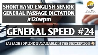 ENGLISH SENIOR UNKNOWN SPEED 24 SHORTHAND ENGLISH SENIOR GENERAL SPEED 🔊💭✍🏻🏆✨ [upl. by Avin]