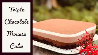 Triple Chocolate Mousse Cake  Theobroma Cake  Christmas special  Chocolate cake [upl. by Cutlerr]