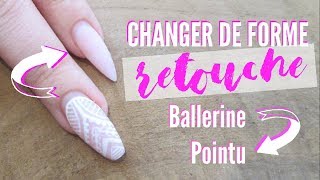 Changer de forme à la lime à la retouche  Gel et lacrylique  Melissa Easy Nails [upl. by Erna]