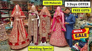 3 Days Mega SALE Wedding Collection Khada Dupatta Sharara Pakistani Suits Hyderabad market [upl. by Lednek]