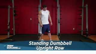 Standing Dumbbell Upright Row  Shoulder Exercise  Bodybuildingcom [upl. by Sheryl]