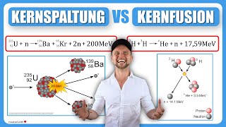 💥 Kernspaltung vs Kernfusion 💥  Einfach erklärt [upl. by Ranna]