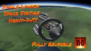 KSP 131 SINGLE LAUNCH SPACE STATION HEAVYDUTY [upl. by Ardiedak632]