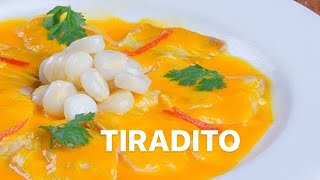 TIRADITO DE PESCADO en Ají Amarillo Receta [upl. by Yllitnahc416]