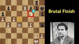 Brutal Finish  Mikhail Tal Vs Oll Lembit  Chess Tips Tricks Strategies And Tactics [upl. by Gurias75]