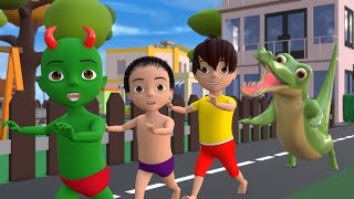 Pagal Bittu Sittu  Bittu or Remote wala Dinosaur  Bittu Sittu Toons  Pagal Beta  Cartoon Comedy [upl. by Naillil337]