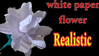 white paper craft idea white paper flower makingCraft with afuuz [upl. by Aihtnys166]