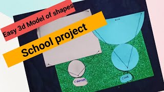 how to make 3d model of shapes in school projects classroom project of shapes with paper maths tlm [upl. by Mingche]