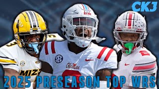 Preseason Top 10 Wide Receivers In The 2025 NFL Draft [upl. by Nylirak166]