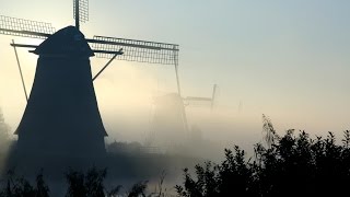 HOLLAND Kinderdijk  Windmills in winter [upl. by Nitnilc193]