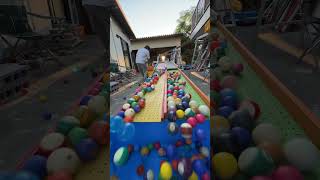 Outdoor Marble Run☆Lets roll all the balls Slow version 3 [upl. by Omor]