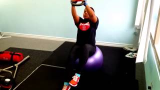 Stability Ball one Leg Kettlebell ChestPress [upl. by True]