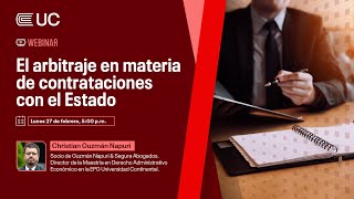 WebinarEPGUC “El arbitraje en materia de contrataciones con el Estado” [upl. by Peper]