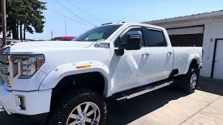 2021 GMC Denali 2500HD 4X4 66L Duramax diesel long box 65In Lift wheels and tires ￼￼￼￼ [upl. by Rao]