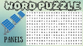 Word Puzzle amp Game  FIND THE WORD Solar Appliances ⚡️  Test Your Knowledge of Renewable Energy 🌞 [upl. by Etnuaed]