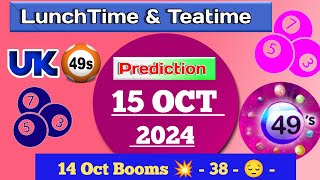 Uk49s double predictions for today 151024  today uk49s lunchtime prediction [upl. by Elda]