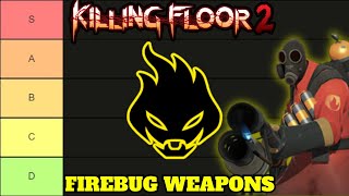 Killing Floor 2 Firebug Weapons Tier List [upl. by Rehpotsyrk301]