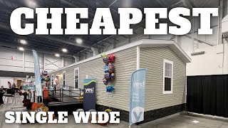 CHEAPEST single wide mobile home Ive seen in YEARS Prefab House Tour [upl. by Christyna]