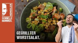 Schnelles Gegrillter Wurstsalat Rezept von Steffen Henssler [upl. by Suirrad300]