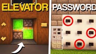 Minecraft 5 Simple Redstone Builds For Bedrock and PE ElevatorPassport Lock Door [upl. by Negem]