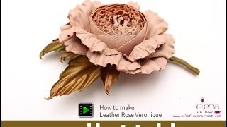 How no make silk flowers  Leather rose [upl. by Fisoi]