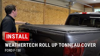 Installing WeatherTech Roll Up Tonneau Cover on Ford F150 [upl. by Nnagem]