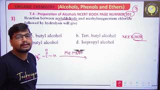 PYQ NCERT Line by Line  Alcohols Phenols amp Ethers  NCERT Page 201neet2025 class11 Organic Chem [upl. by Garrot]