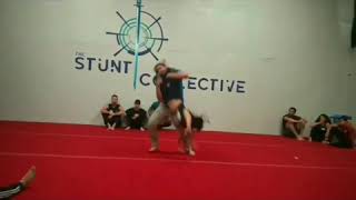 Karleena Gore stunt practice clips [upl. by Vokay]