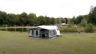 Opbouw Dorema Royal 350 De Luxe voortent instructievideo [upl. by Eimmij730]