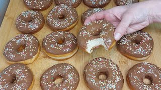 Recept za savršene američke krofne sa čokoladnom glazurom💥American donuts with chocolate glaze❗️ [upl. by Sucramed7]