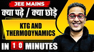 Complete KTG AND THERMODYNAMICS in just 10 MINUTES  JEE Main 2024 [upl. by Hutton590]