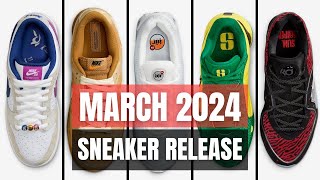 BEST SNEAKER RELEASE Info Price amp Date in MARCH 2024 [upl. by Seve]