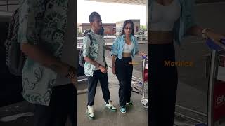 Yuzvendra chahal n dhanashree Verma spotted at airport departure  Movified [upl. by Amalbena991]