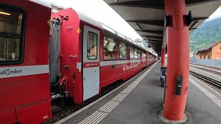 🇮🇹 Bernina Express Train Tour 4K First and Second Class Cabin Tirano Italy to St Moritz [upl. by Amehr179]