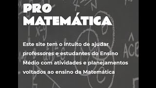 Apresentação do site pro matemática [upl. by Enawd534]