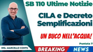 Superbonus 110 Ultime Notizie Decreto Semplificazioni e CILA un buco nell’acqua [upl. by Danzig]