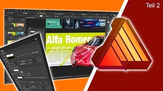 Affinity Publisher BETA  Tabellen Textspalten und Bildlinks anlegen [upl. by Grimona]