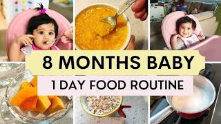 Baby Food Routine 8 Months Old 8 MONTHS BABY  1 DAY FOOD ROUTINE [upl. by Rentsch]