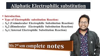 Aliphatic Electrophilic Substitution Reactioncsirnet gate jam msc [upl. by Schulz]