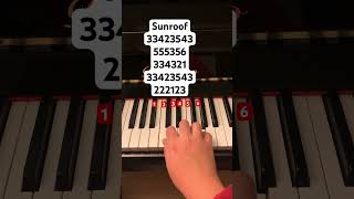 Sunroof by Nicky Youre and dazy  follow my ig jessnotes123 piano pianotutorial pianomusic [upl. by Acnairb]